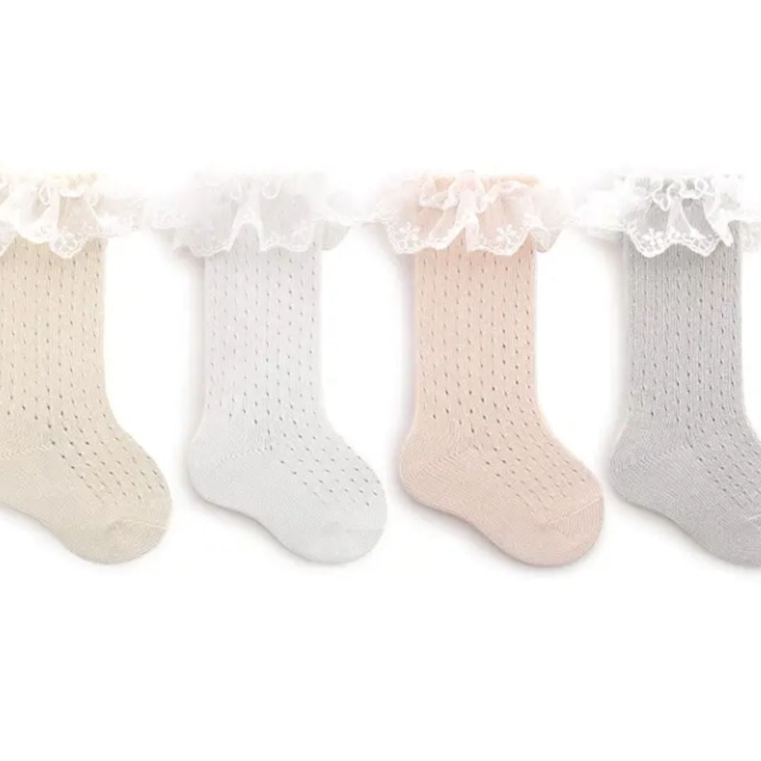 Fall lace knee socks