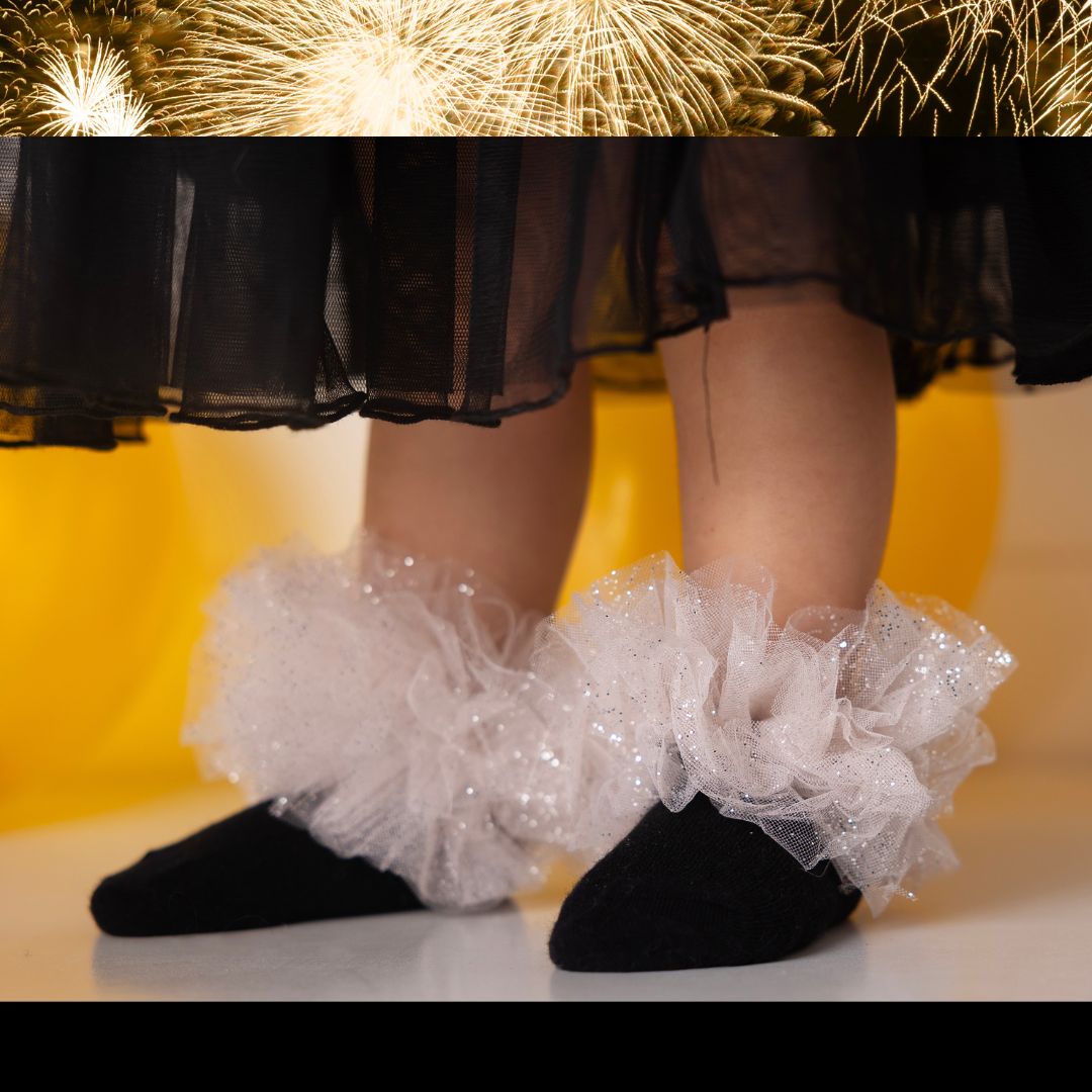 Gitter Ruffle Ankle Socks