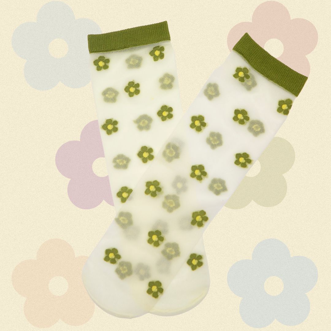 Flower Power (sheer socks)