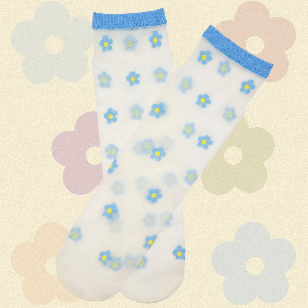 Flower Power (sheer socks)