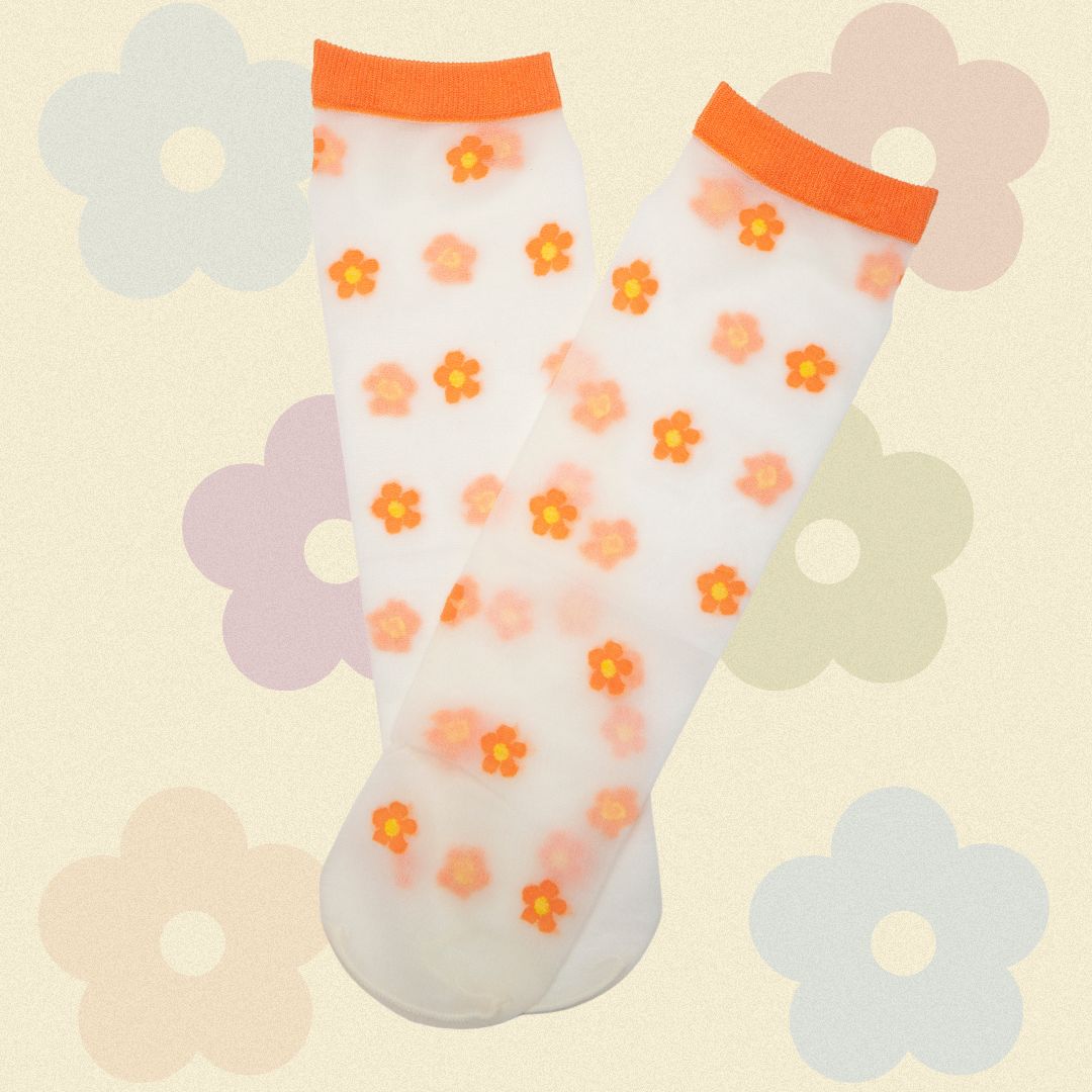 Flower Power (sheer socks)