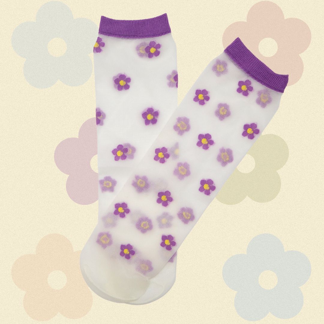Flower Power (sheer socks)