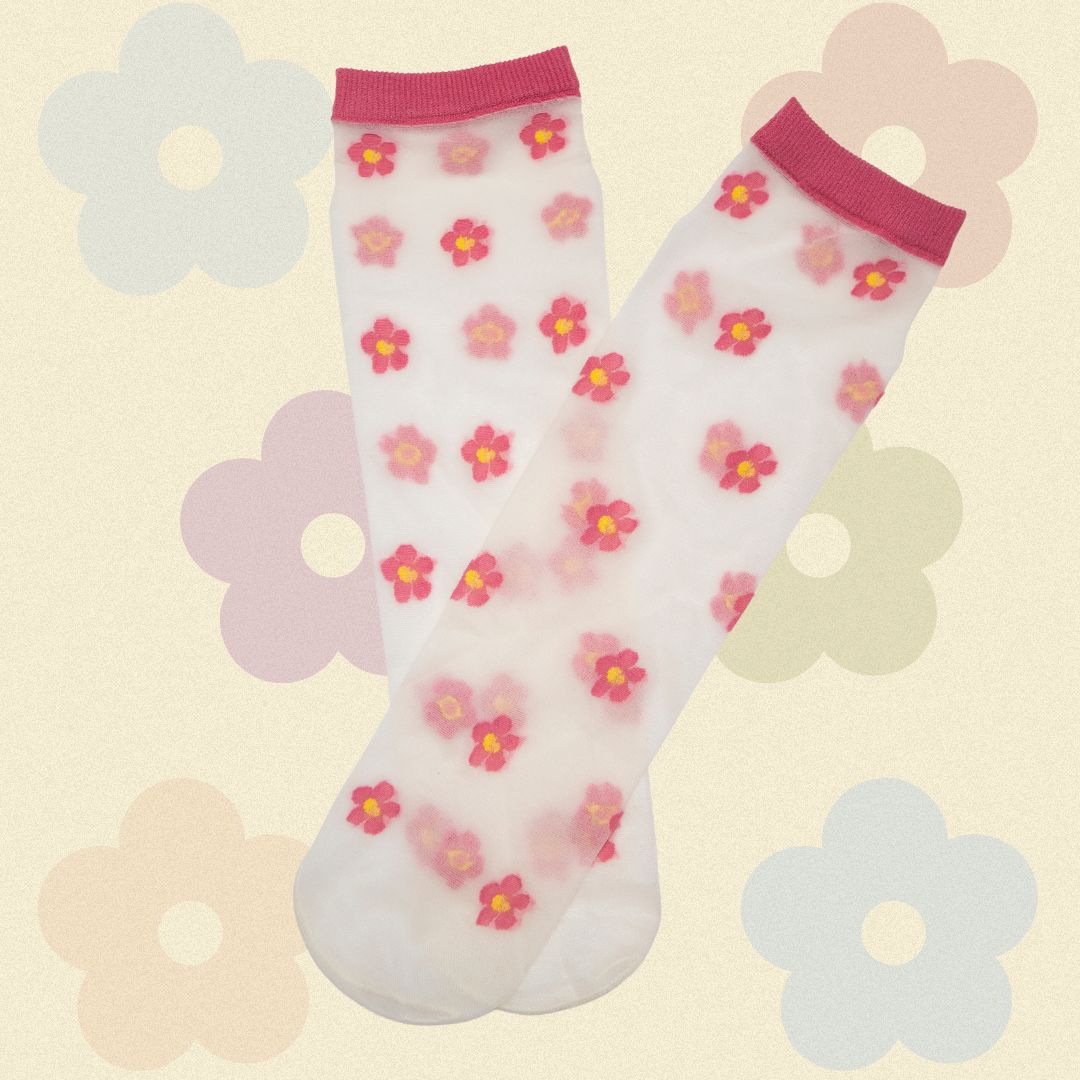 Flower Power (sheer socks)