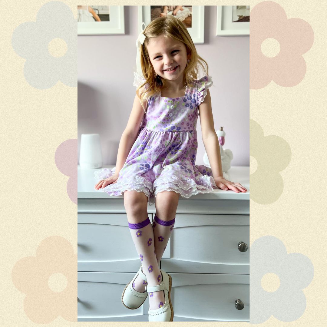 Flower Power (sheer socks)