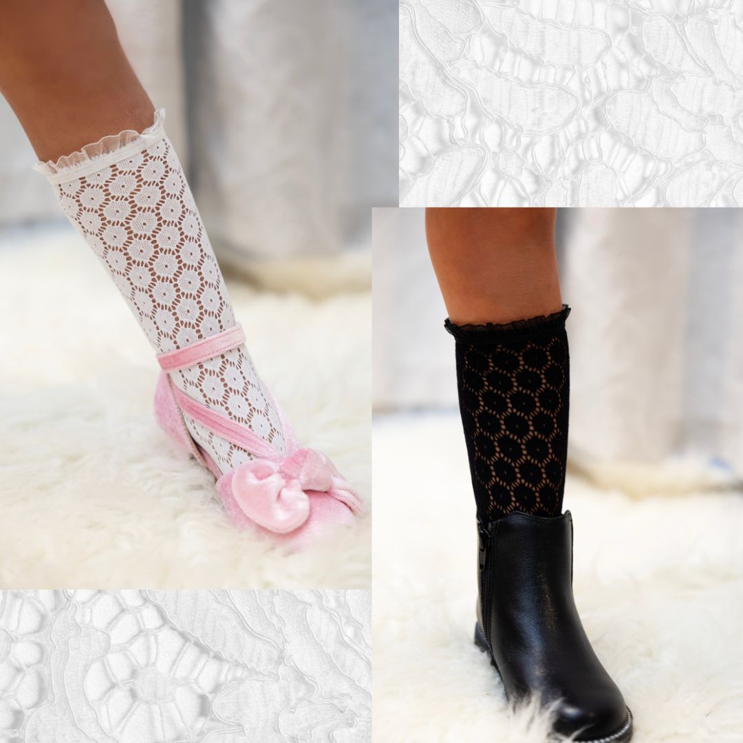 *limited* b&w lace socks