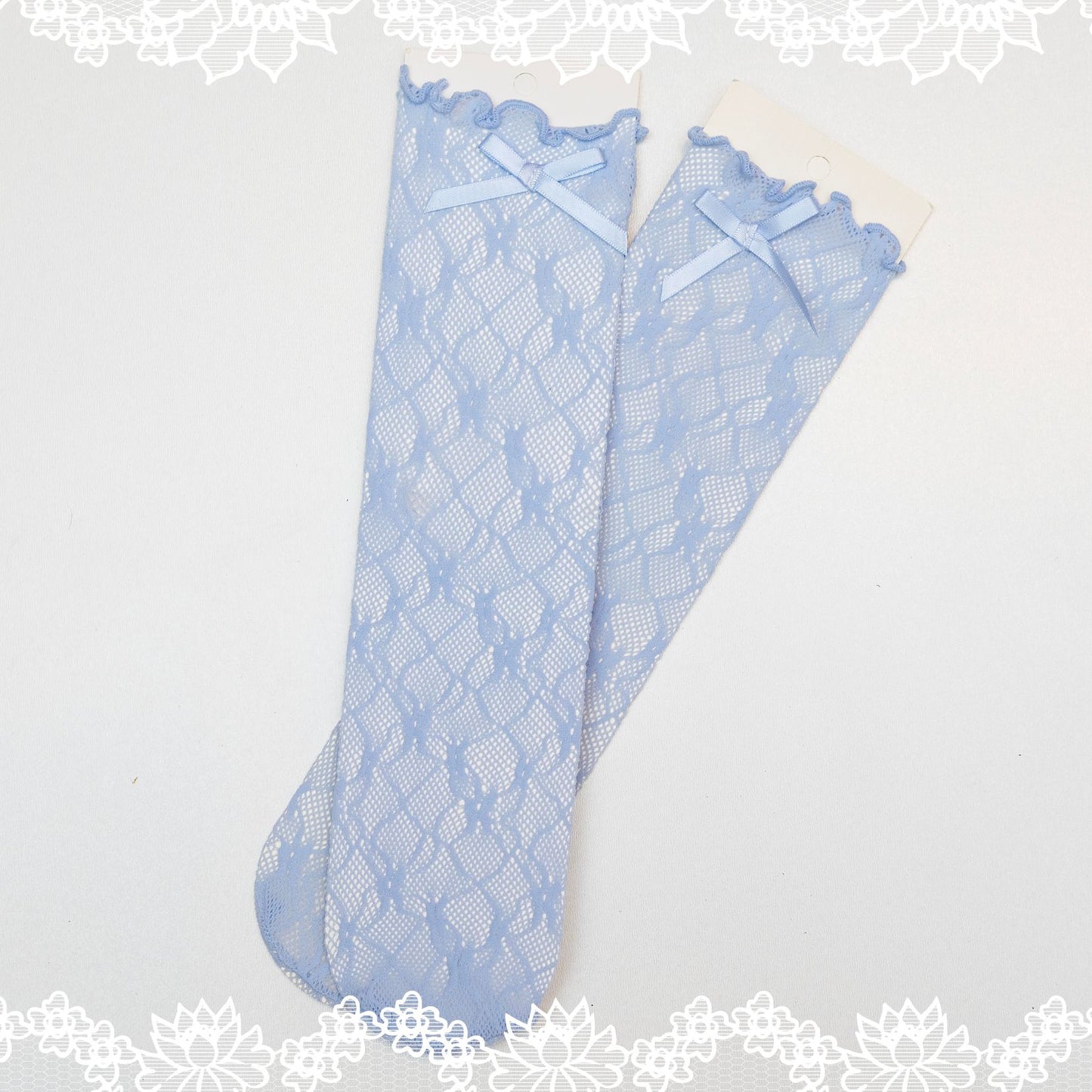 Bow lace socks