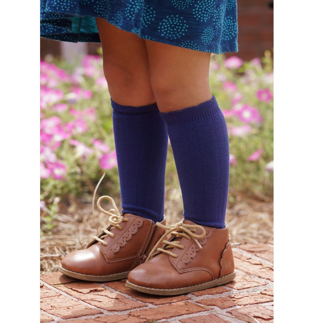 Blue Knee High Socks