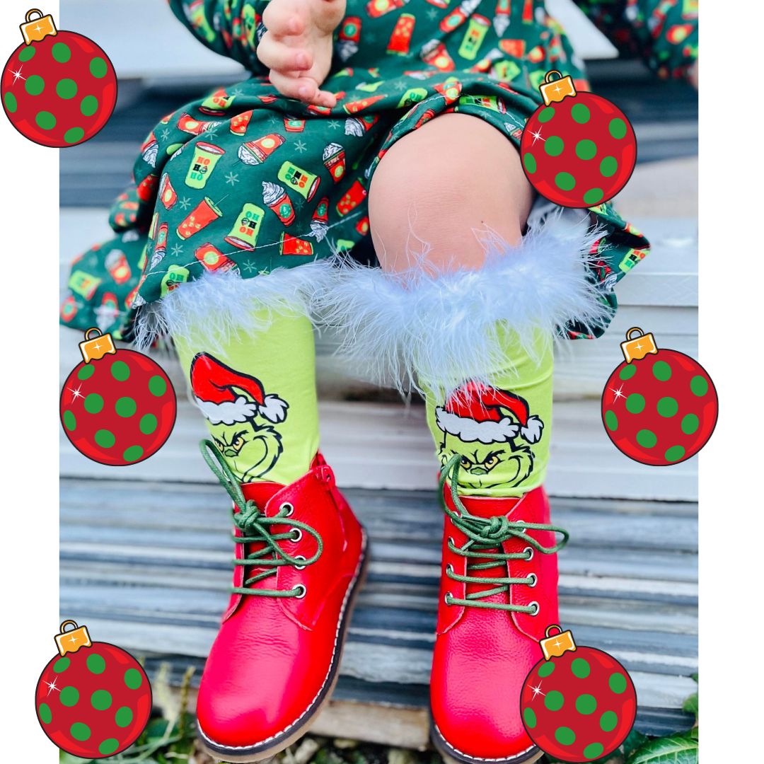 Grinch Knee Highs